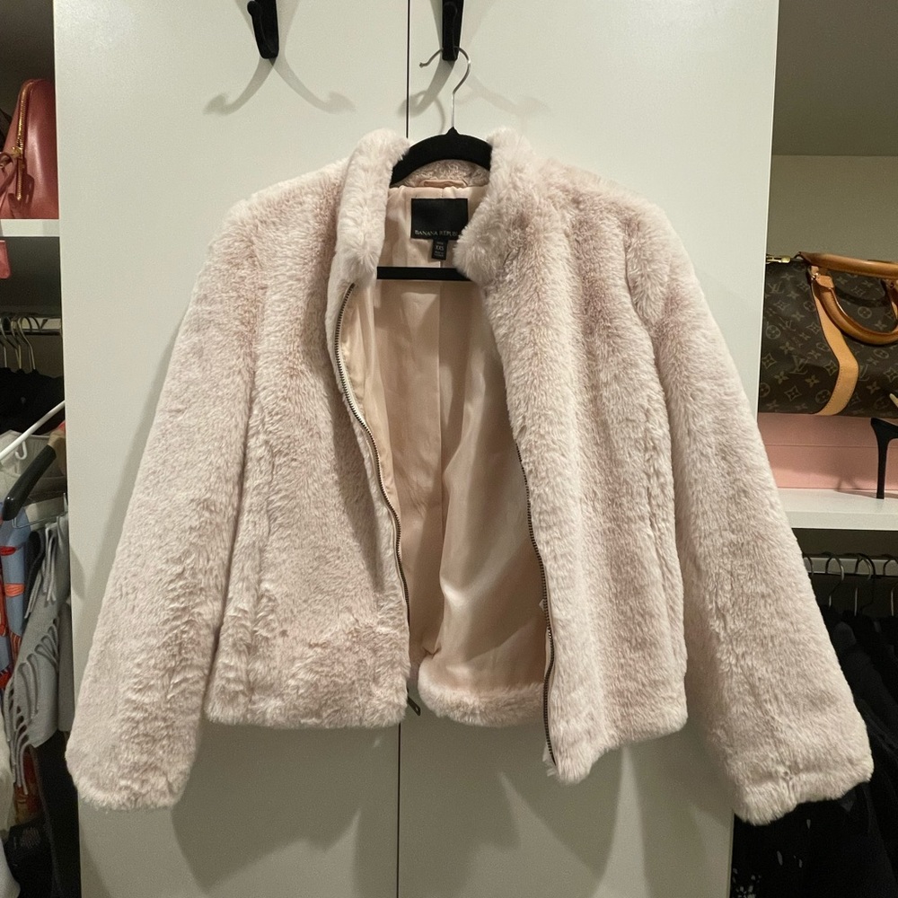 Banana Republic faux fur jacket